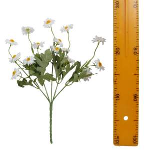 Букет ромашки декоративной 5в 15гол 31см 40шт Б11974 БС