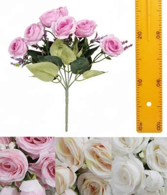 Букет розочки 25см 5вет 40шт WL-05