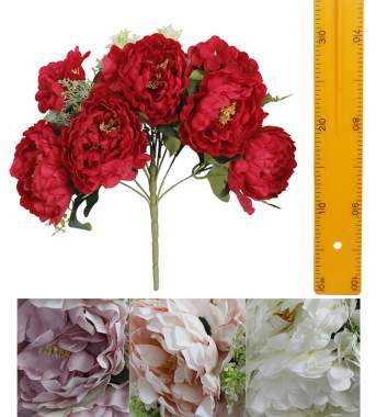 Букет пиона с гортенз.7гол 30см